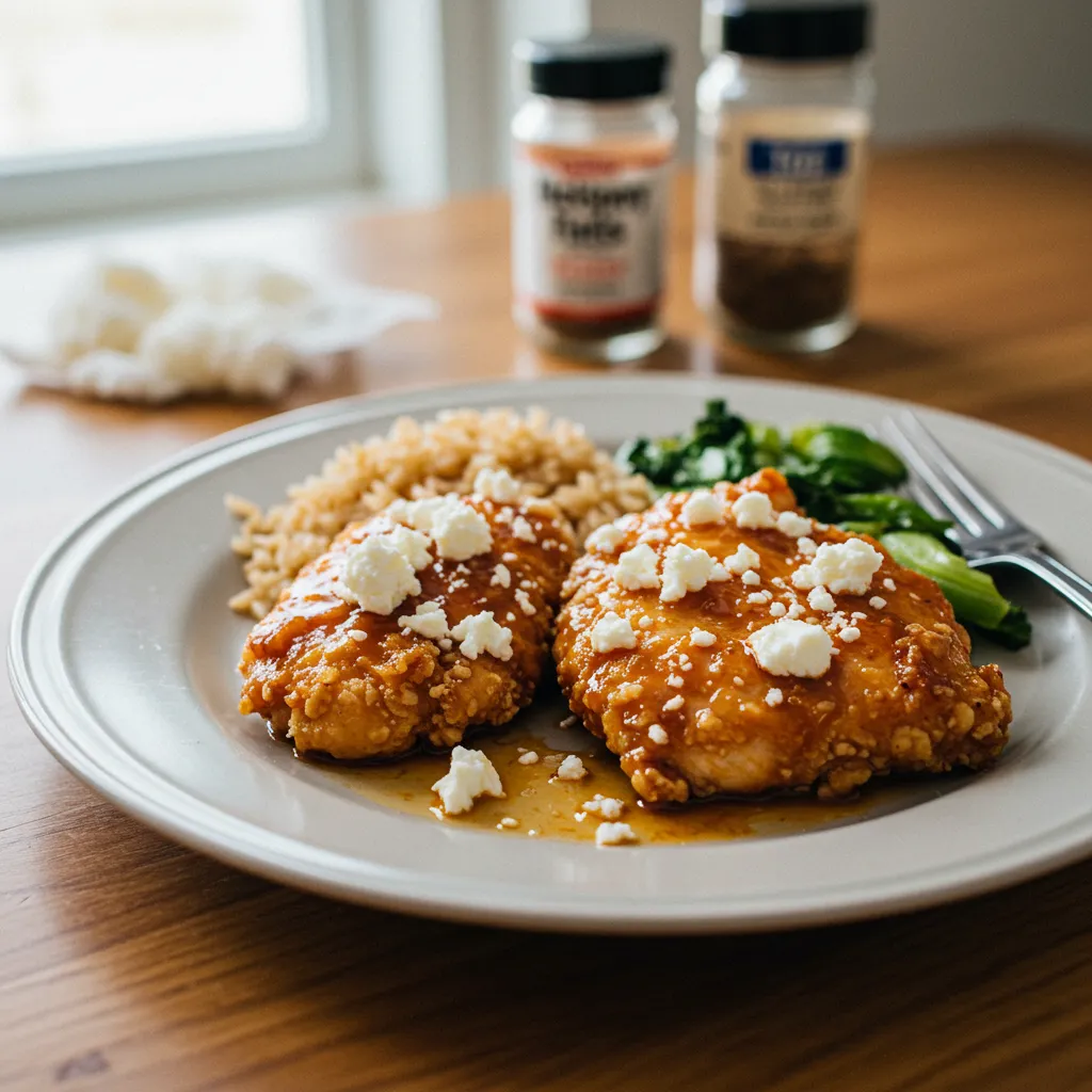 Crispy Hot Honey Feta Chicken Recipe: Sweet & Spicy Mediterranean Perfection